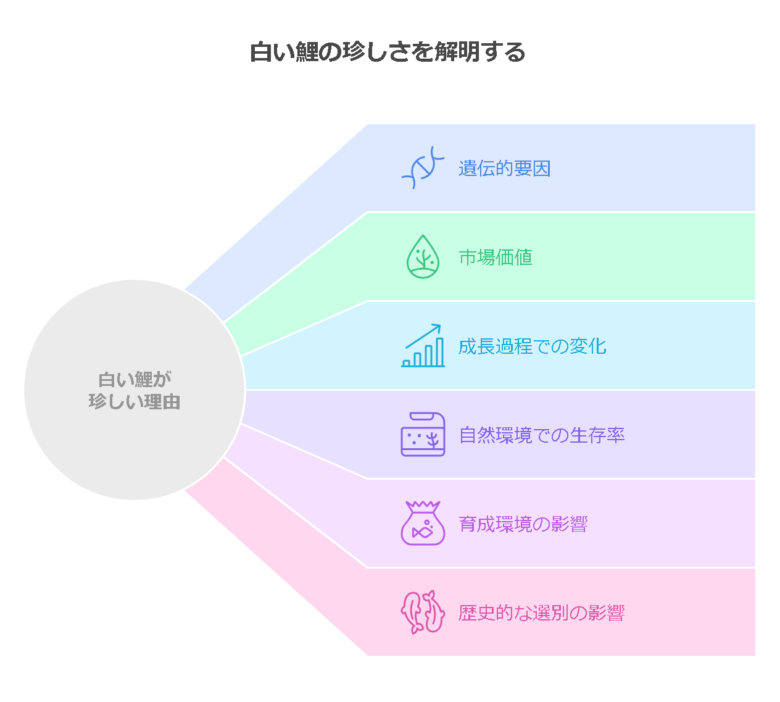 白い鯉が珍しい理由